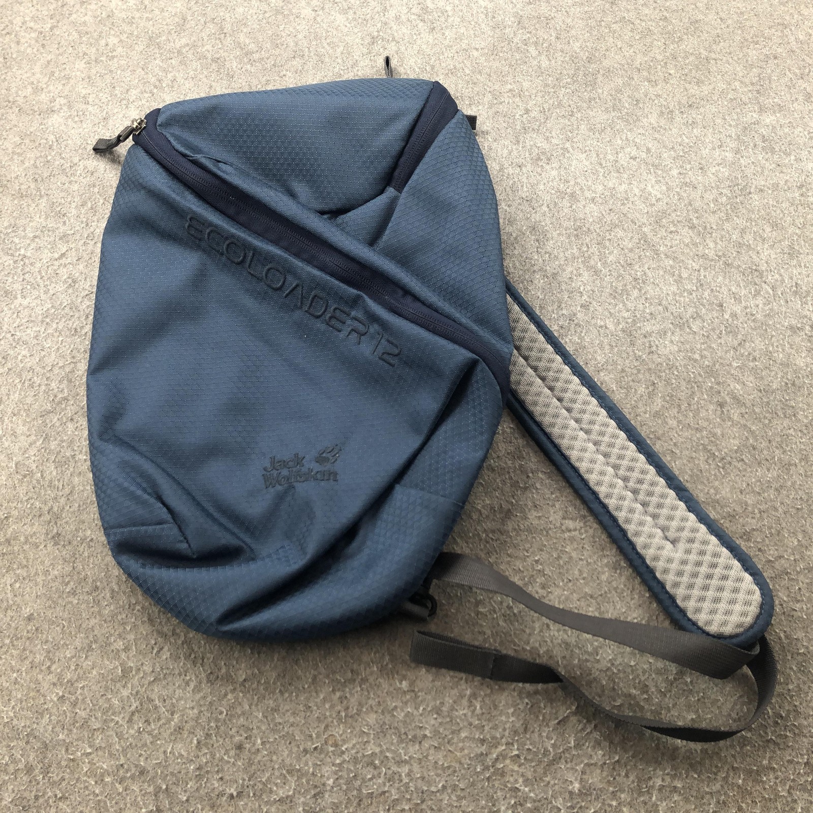 Jack Wolfskin Ecoloader 12 Sling Backpack Blue 12L Crossbody Daypack Travel