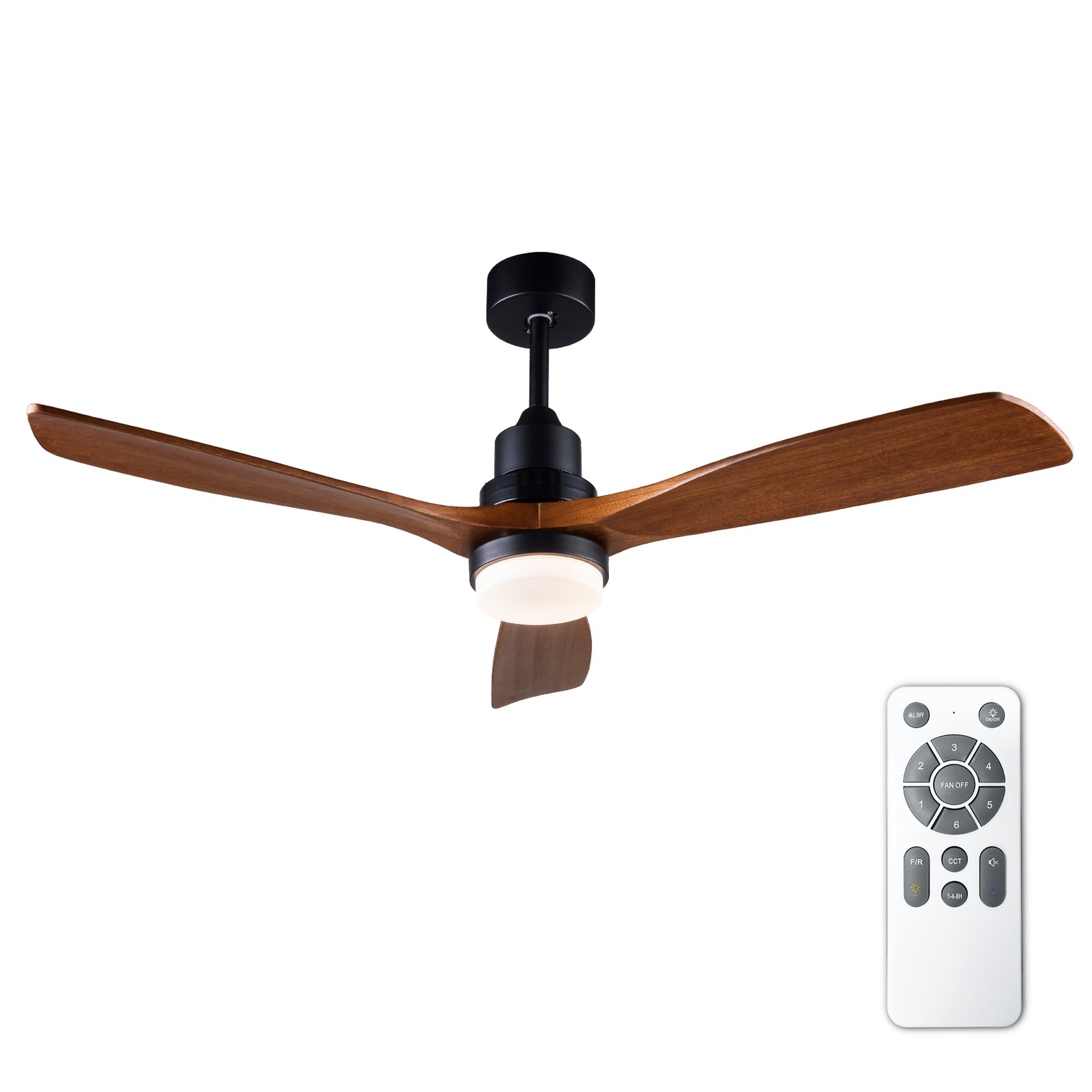 52" Ceiling Fan with Lights Remote 6 Speeds 3CCT Dimmable Indoor Outdoor