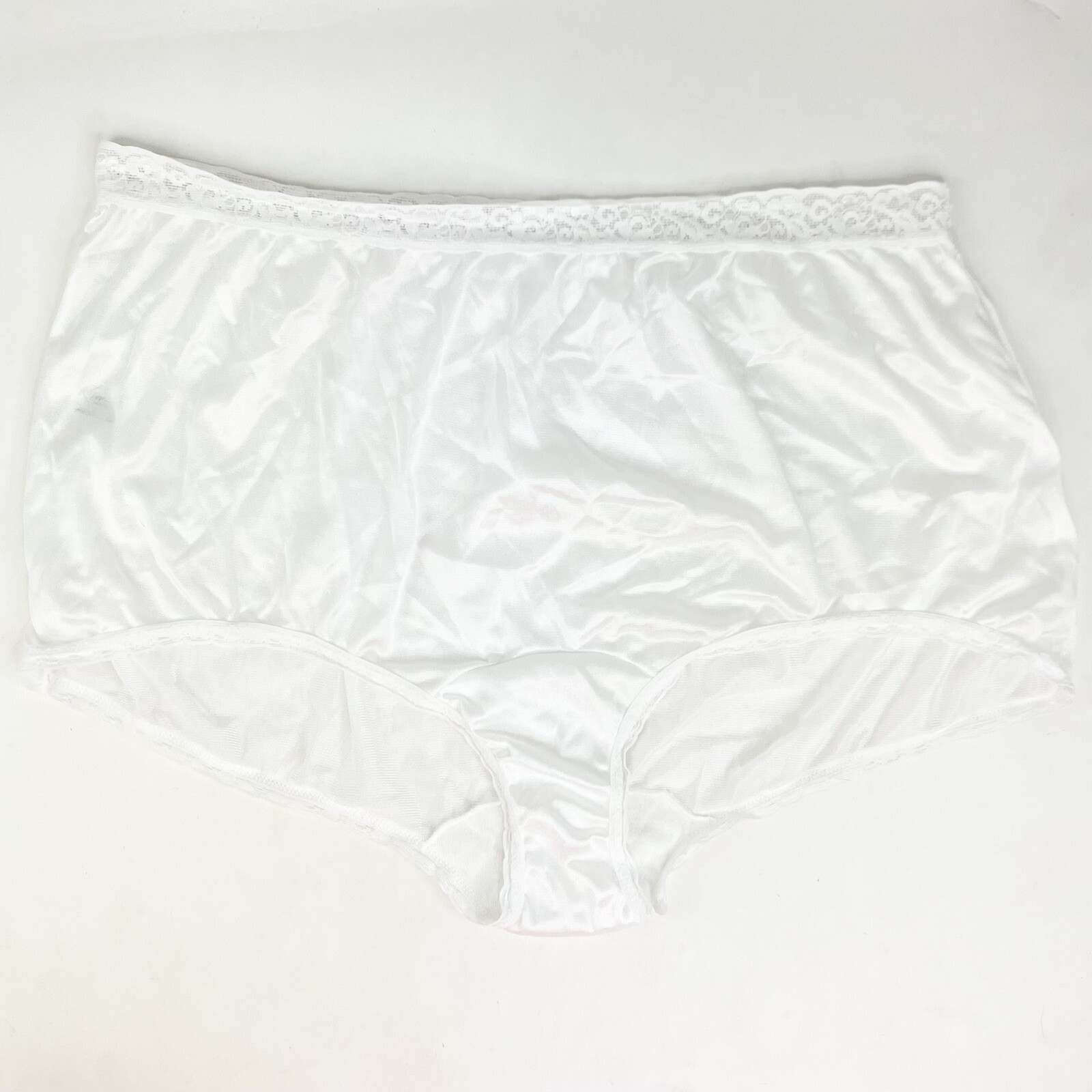 Kim Rogers Satin Lace Granny Panties Double Mushroom Gusset S 10 USA Vtg