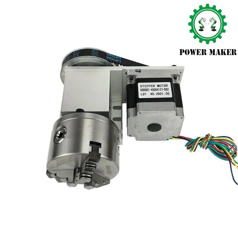 4 Axis 4th A Axis Rotary Axis NEMA 34 86 Stepper Motor CNC Indexing Head 4 Jaws