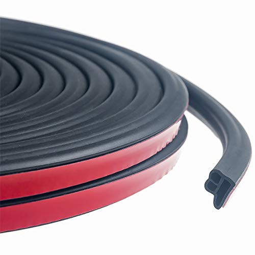 Universal Car Weather Stripping, Self-Adhesive Auto Door Rubber 33 Feet Long