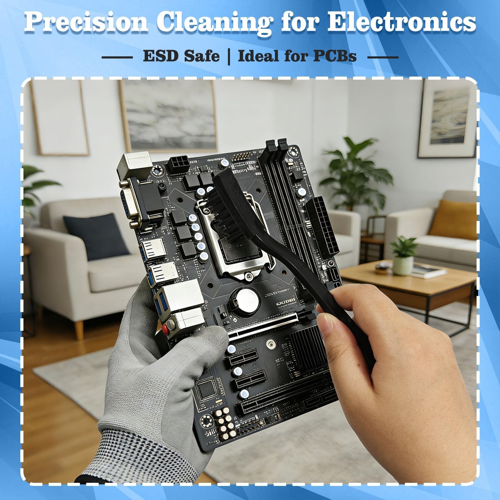 Anti Static Brush Kit,5PCS ESD Brush for Electronics Cleaning,ESDSafe Nylon B...