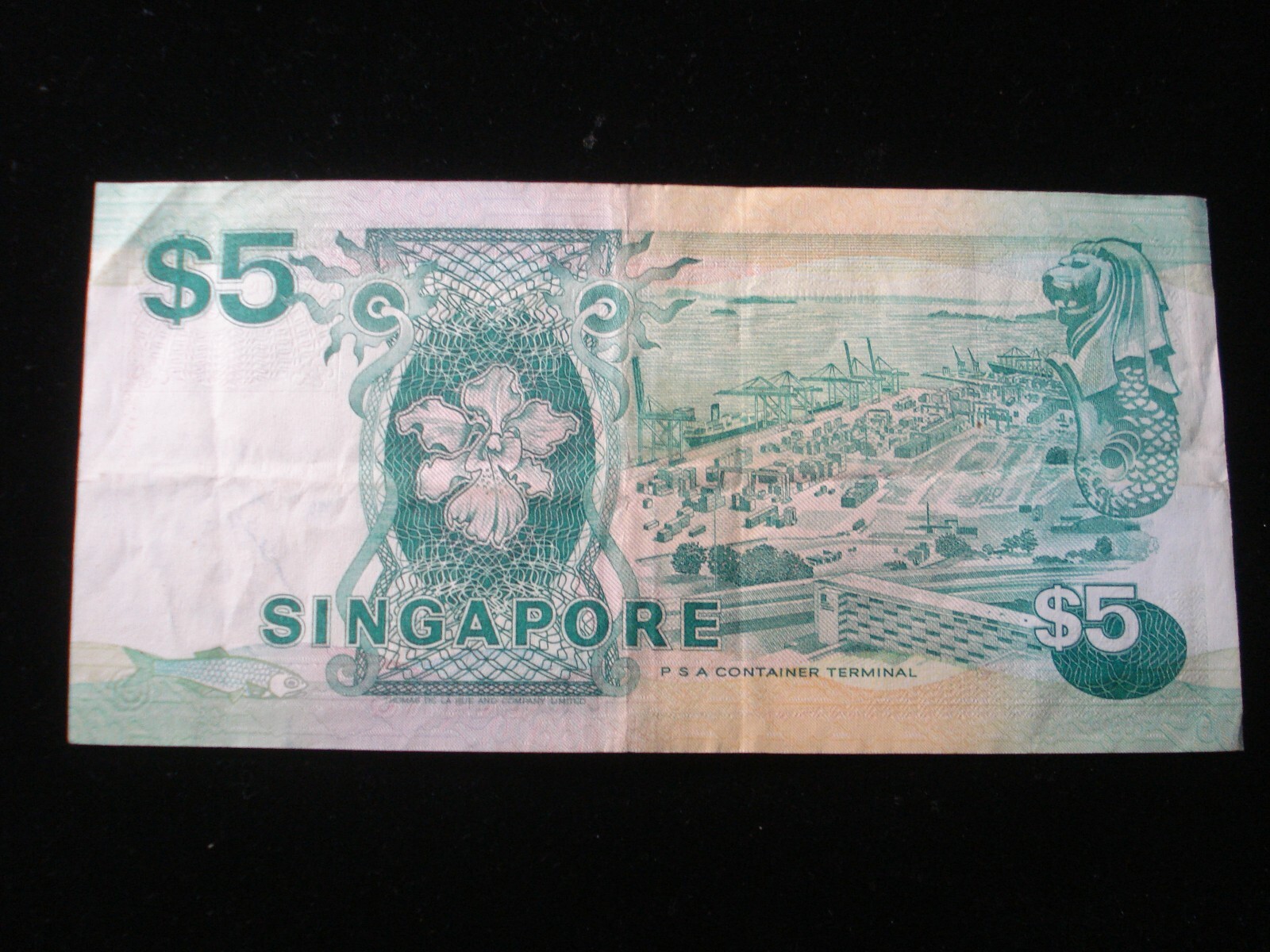 Singapore $5 Five Dollars Banknote - 1989-1997 (AB01)