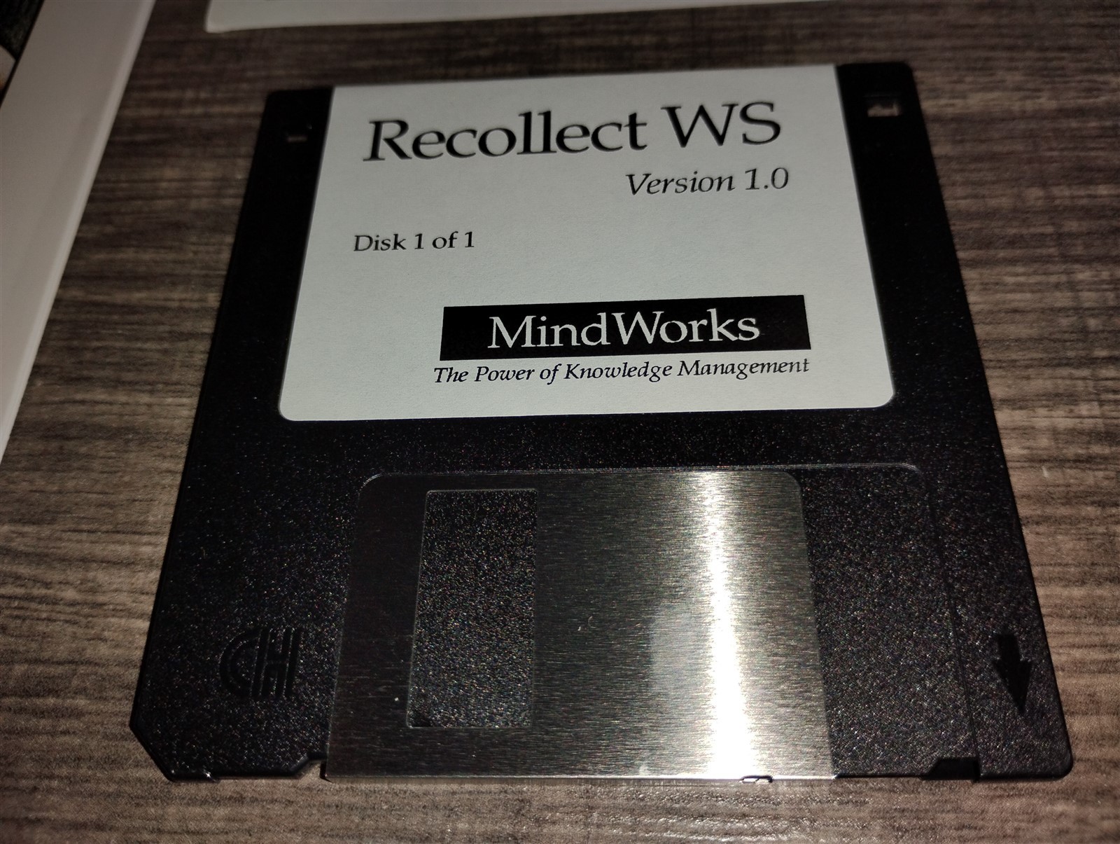 MindWorks Recollect WS v 1.0 PC 3.5" High Density Floppy Disk 1994 Windows 3.1