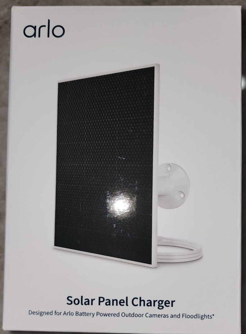 Arlo Solar Panel Charger VMA7600 New Retail Box Works Pro 3, 4, 5S, Ultra, 2, 3