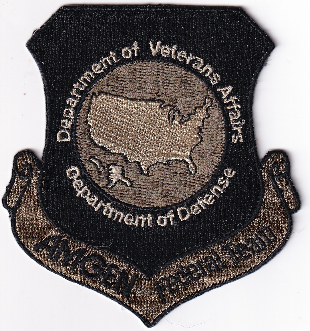 Department of Veteran Affairs Department of De AMGEN Federal Team patch subdued
