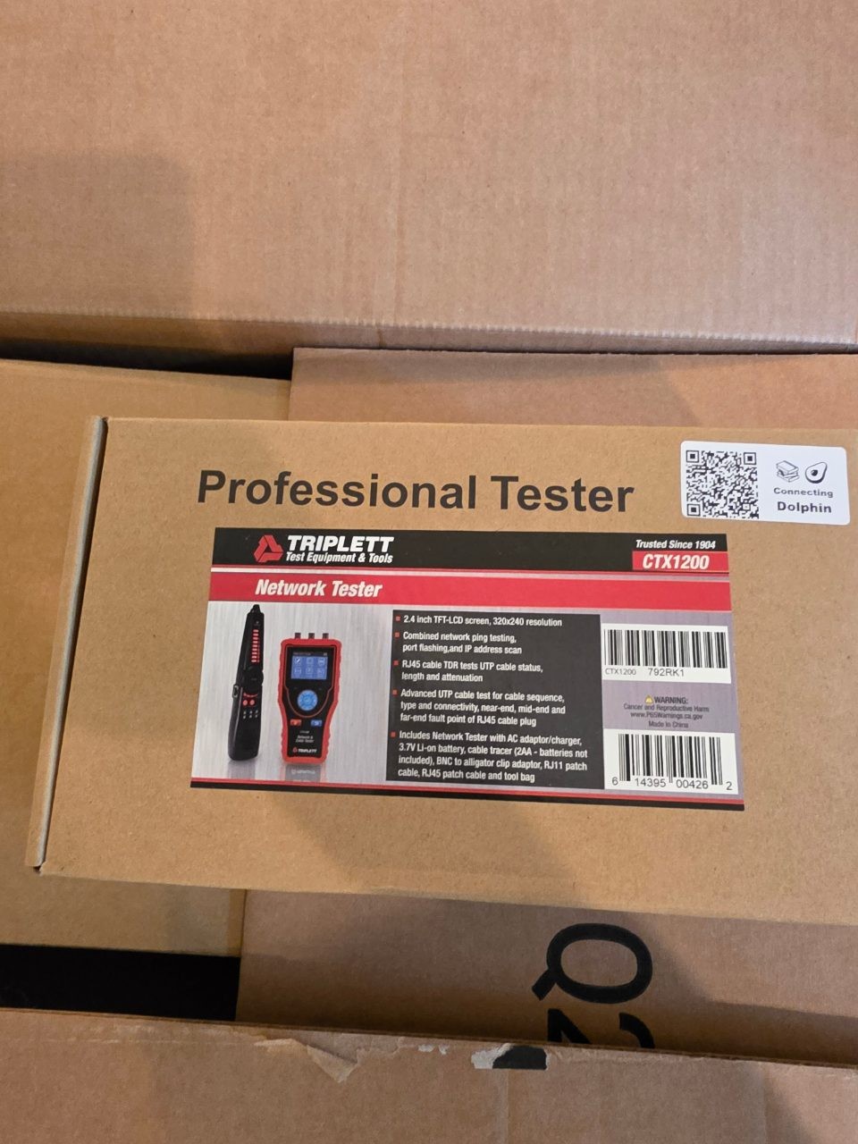 Triplett CTX1200 Network Cable Tester, TDR, RJ45, BNC