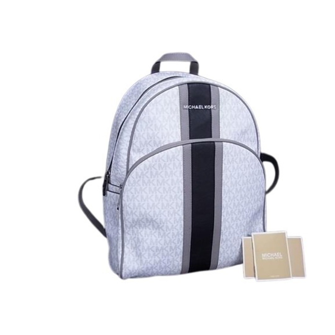 Michael Kors Rucksack Backpack PVC Leather Unisex White Gray From Japan