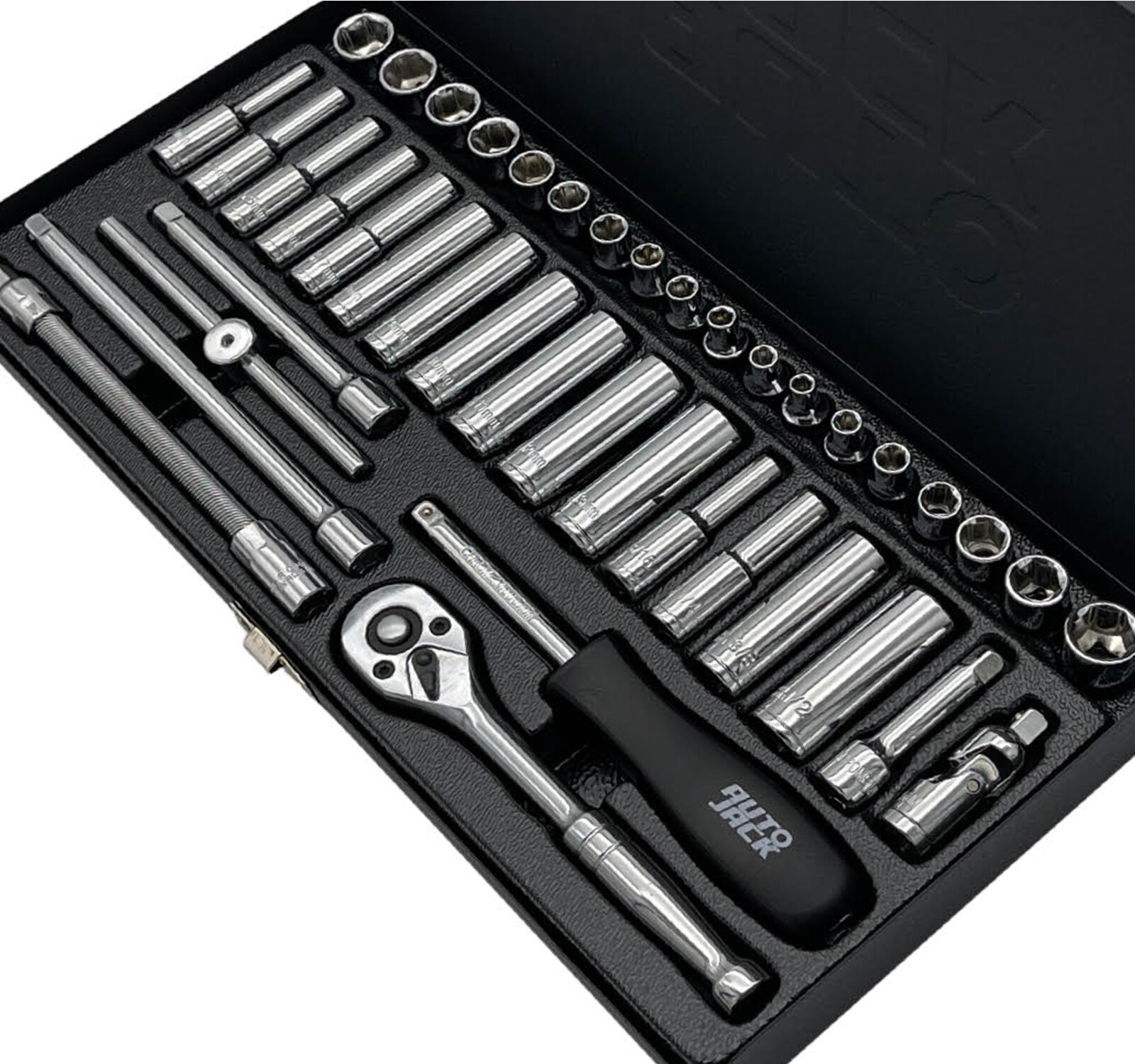 Socket Set ¼" Drive with Metric & Imperial Sizes Deep & Standard + Ratchet 41Pc