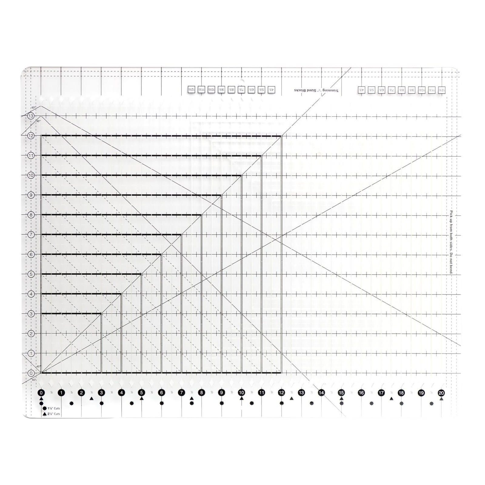 Slotted Quilting Ruler XL, 17-3/4in x 22in Slotted Quilting Rule, Squared Slo...
