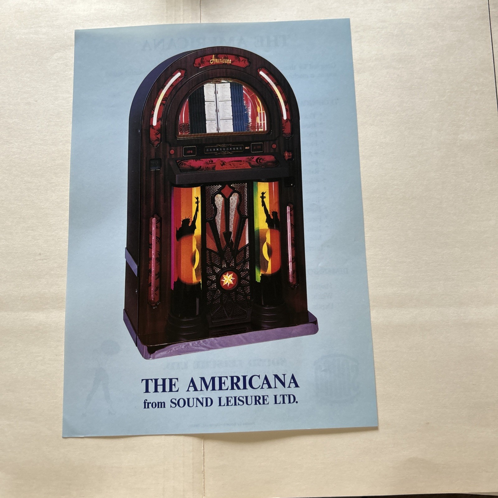 nos Original Factory Jukebox Sound Leisure The Americana Flyer
