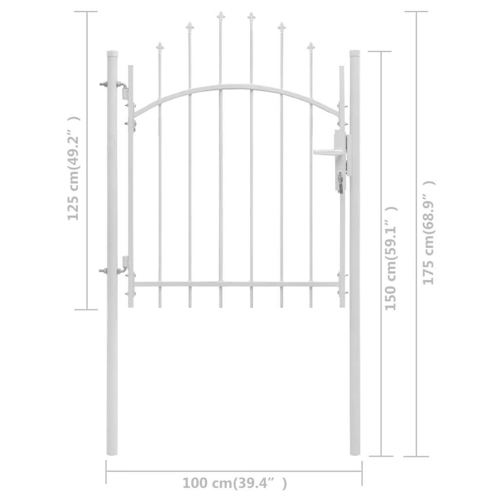 Garden Gate Steel 39.4"x68.9" White