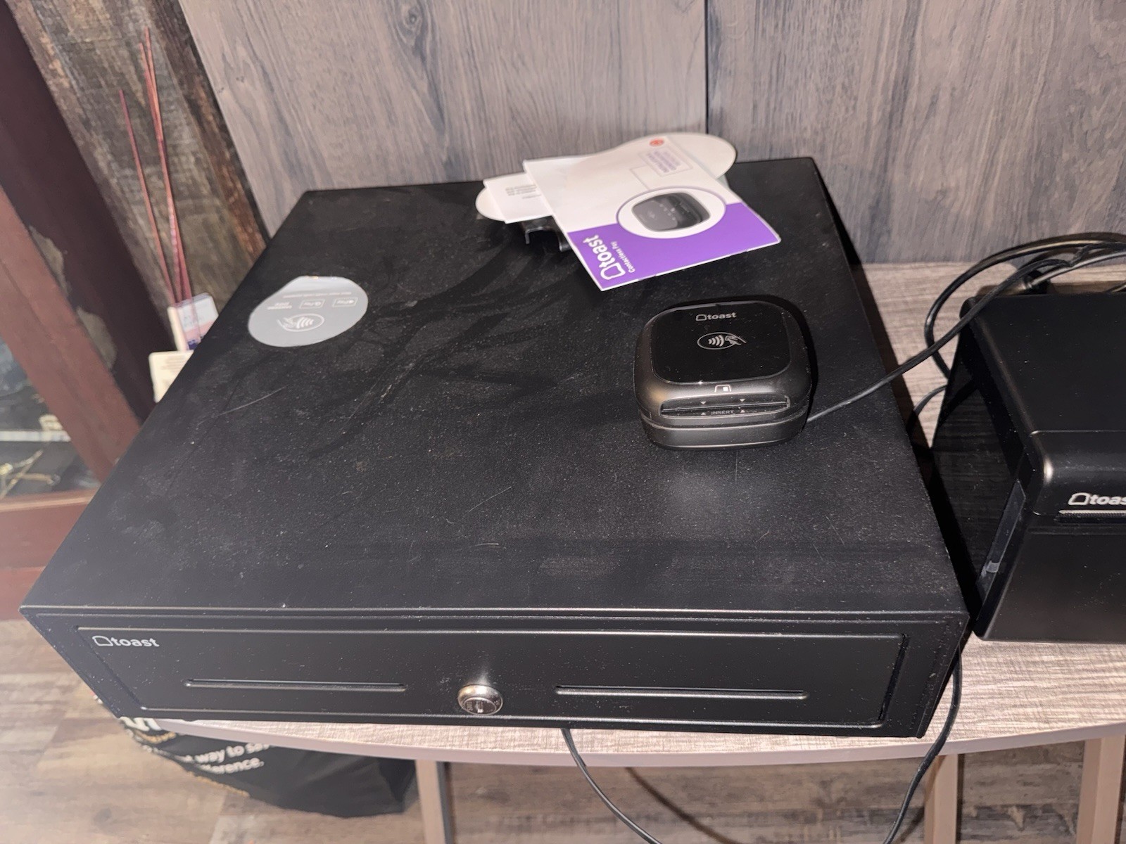 Toast Flex TT200 POS System Touch Screen Printer, card reader, Cashbox, & Cables