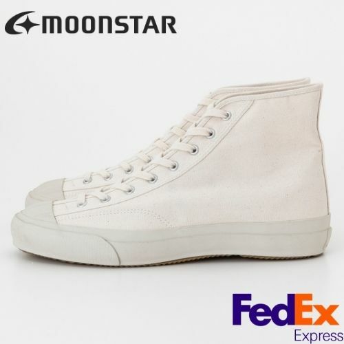 Moonstar Fine Vulcanized Unisex Shoes GYM CLASSIC HI WHITE Kurume Japan FEDEX