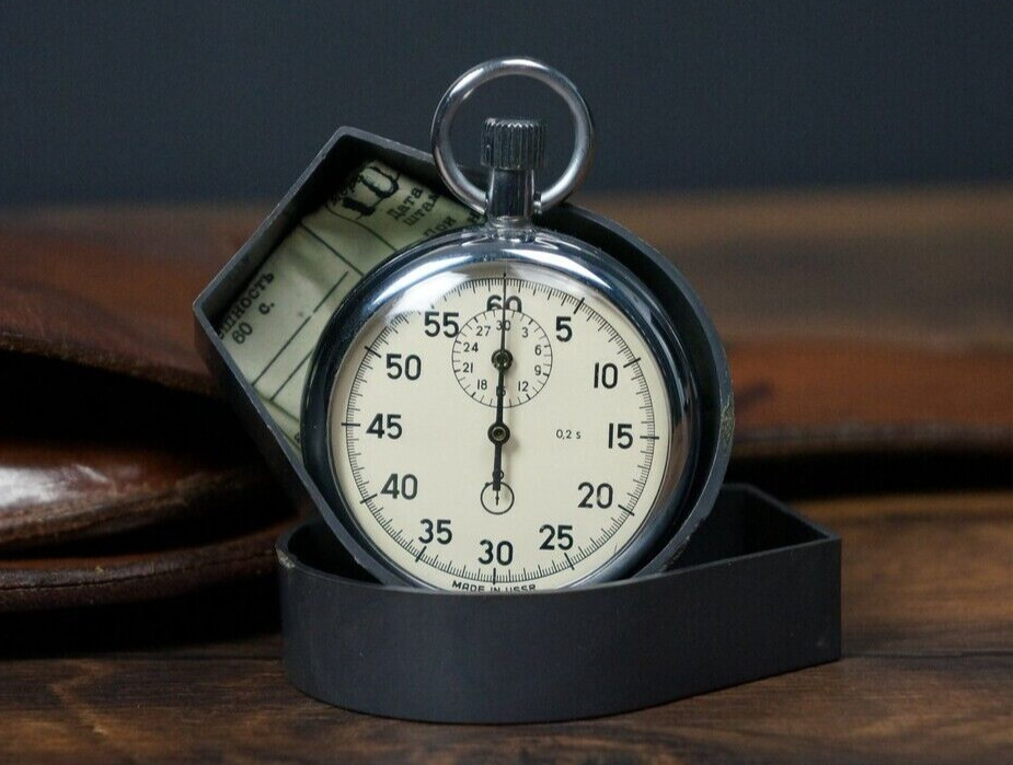 Vintage Stopwatch, Soviet Stopwatch Agat, Mechanical Stopwatch, USSR chronometer
