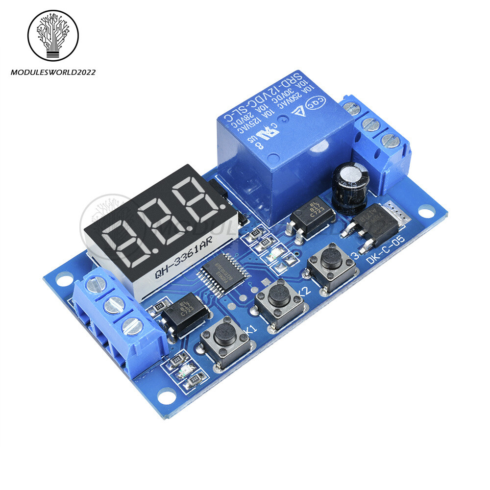DC 12V LED Display Home Automation Delay Timer Board Control Switch Relay Module