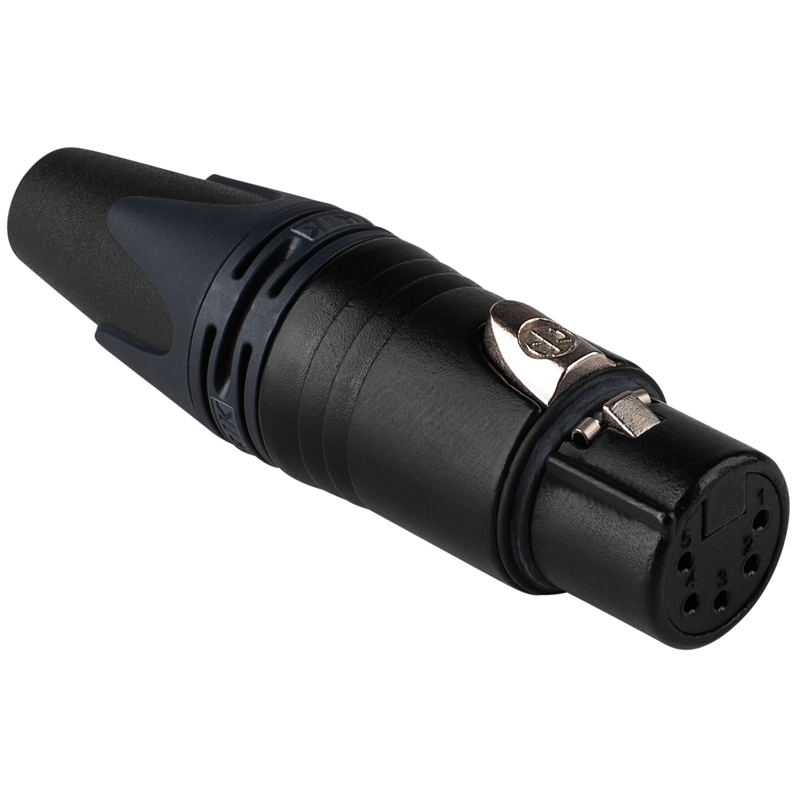 Neutrik NC5FXX-B 5-Pin XLR Female Cable Connector Black Metal Housing with Gold