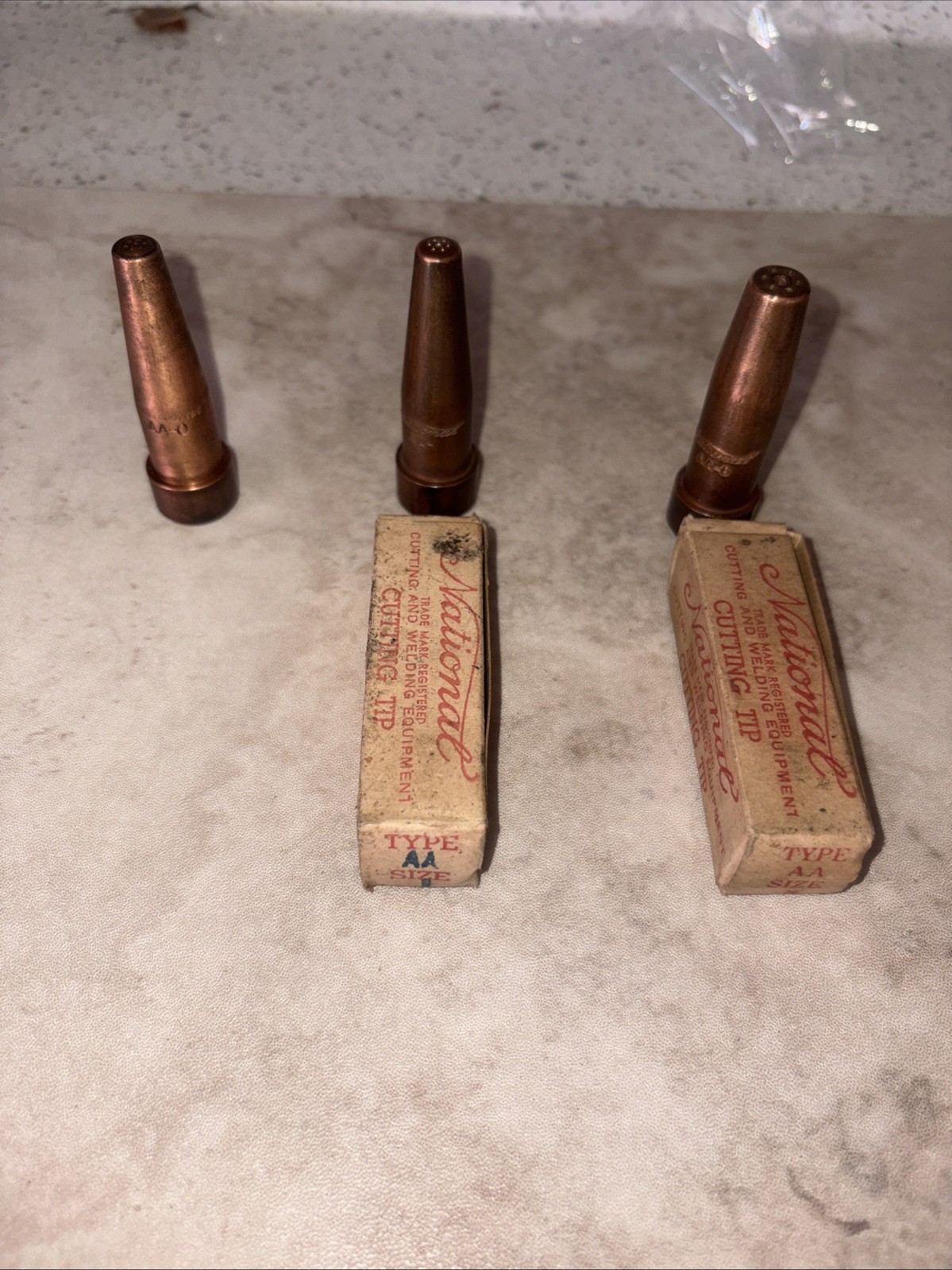 Lot Of 3 National Cutting And Welding Equipment  Tip Size 1 Size 8 Size 0 AA