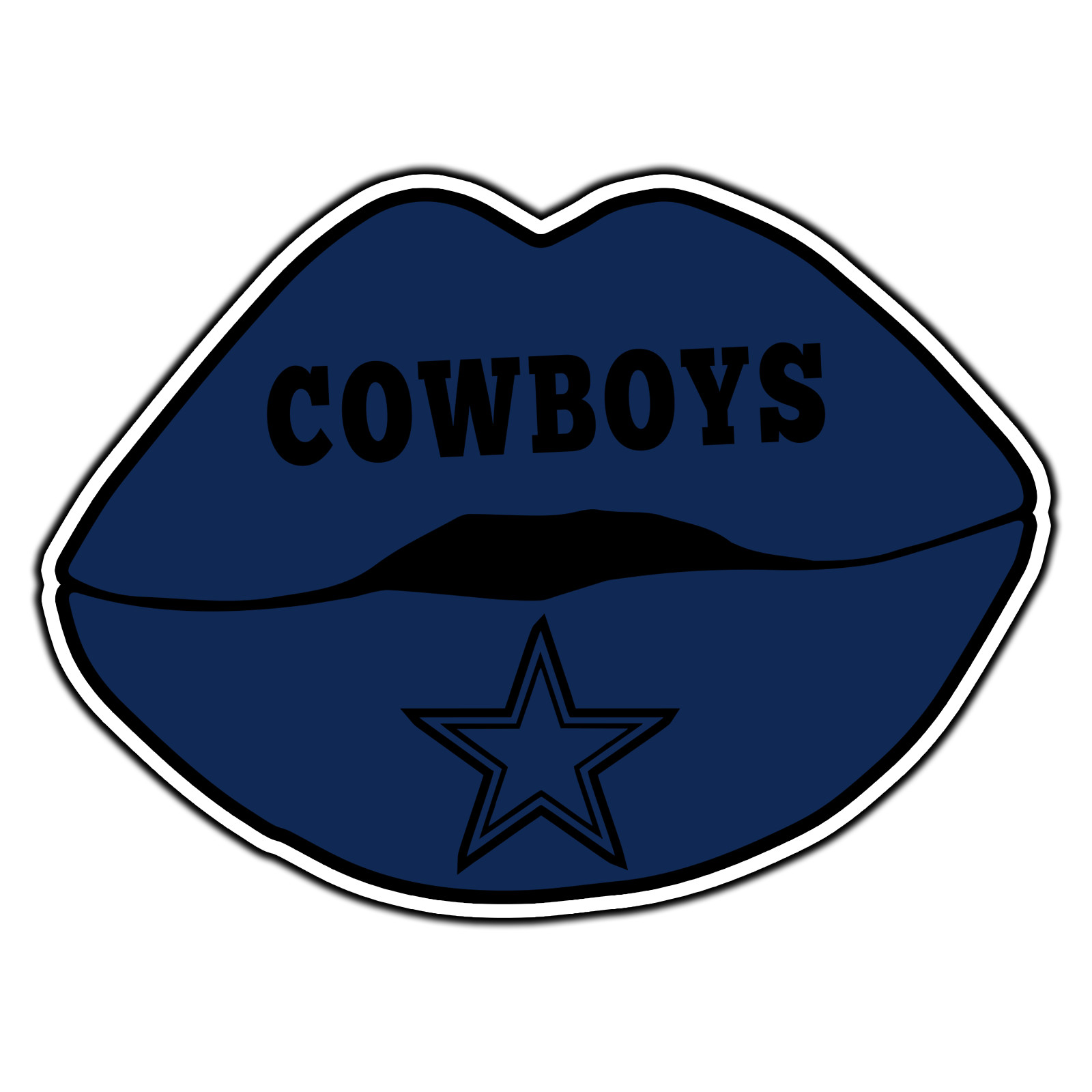 Dallas Cowboys Lips Logo #10 Football Sticker Waterproof Vinyl Decal Die-Cut Car