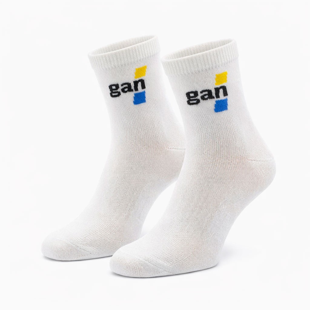 Vintage Team GAN Cycling Socks Made in Italy Cycling Socks Retro Cotton Technical