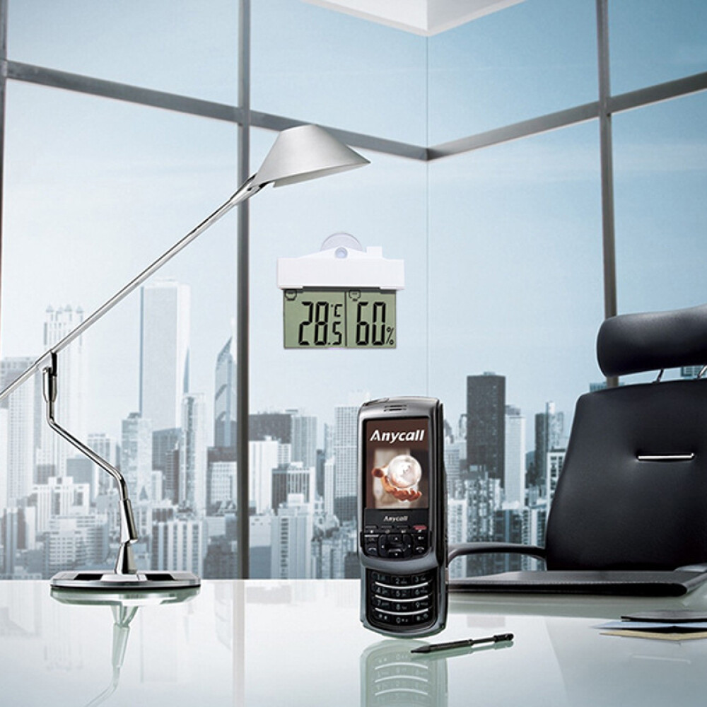 Suction Cup Digital Temperature Humidity Meter For