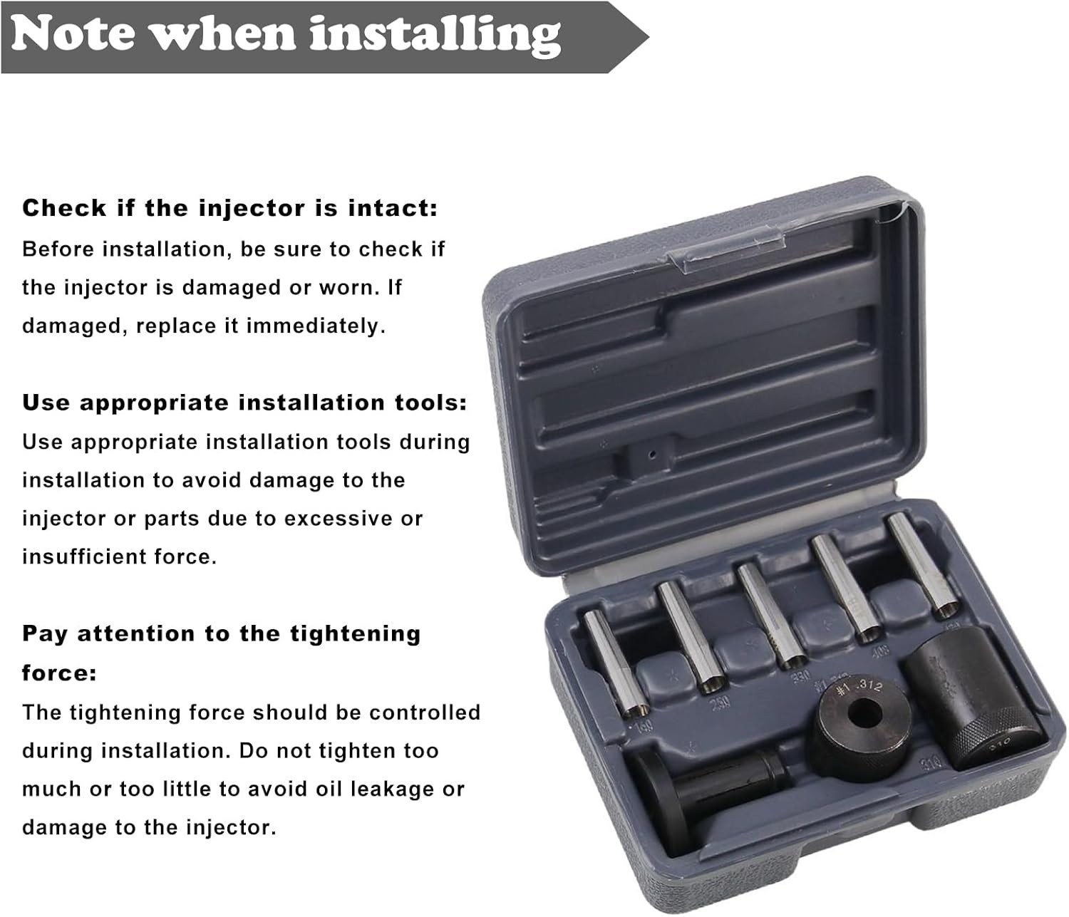 34720 Fuel Injector Seal Installer Kit 8PCS for Engine Repair Tool