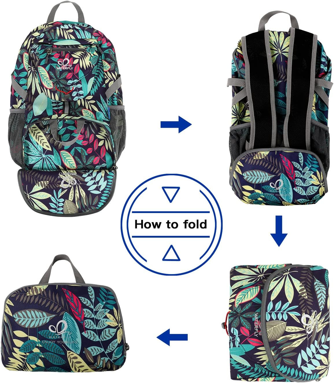 Small Lightweight Packable Backpack: 20L Ultra Light Foldable Travel Hiking Camp