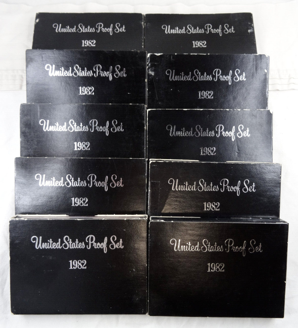 (10) 1982-S US Mint Proof Sets OGP Deep Cameo 50 Coins Wholesale Lot