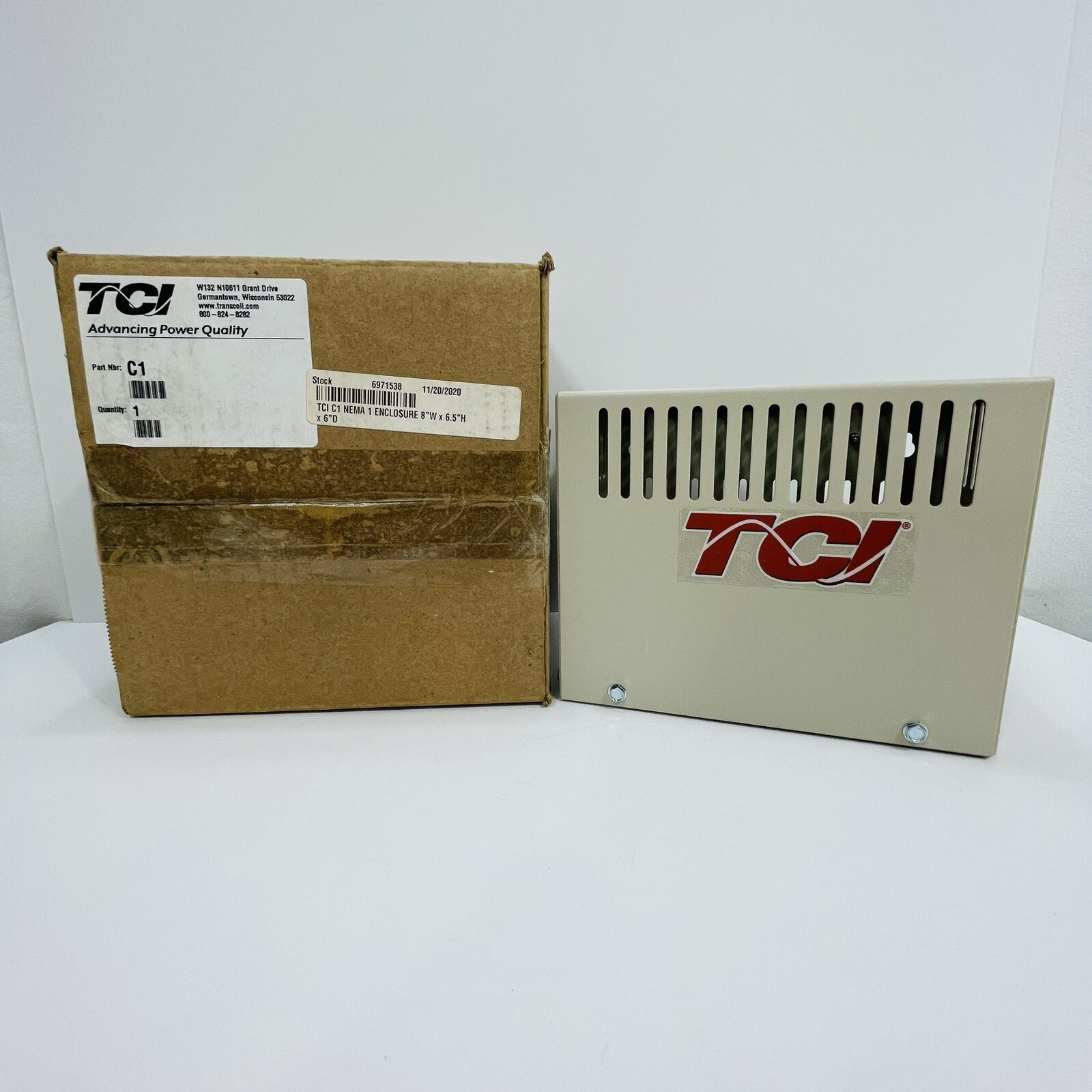 TCI Trans Coil C1 Line Reactor Enclosure For KLR Series HxWxD 6.5"x8"x6" ~NEW~