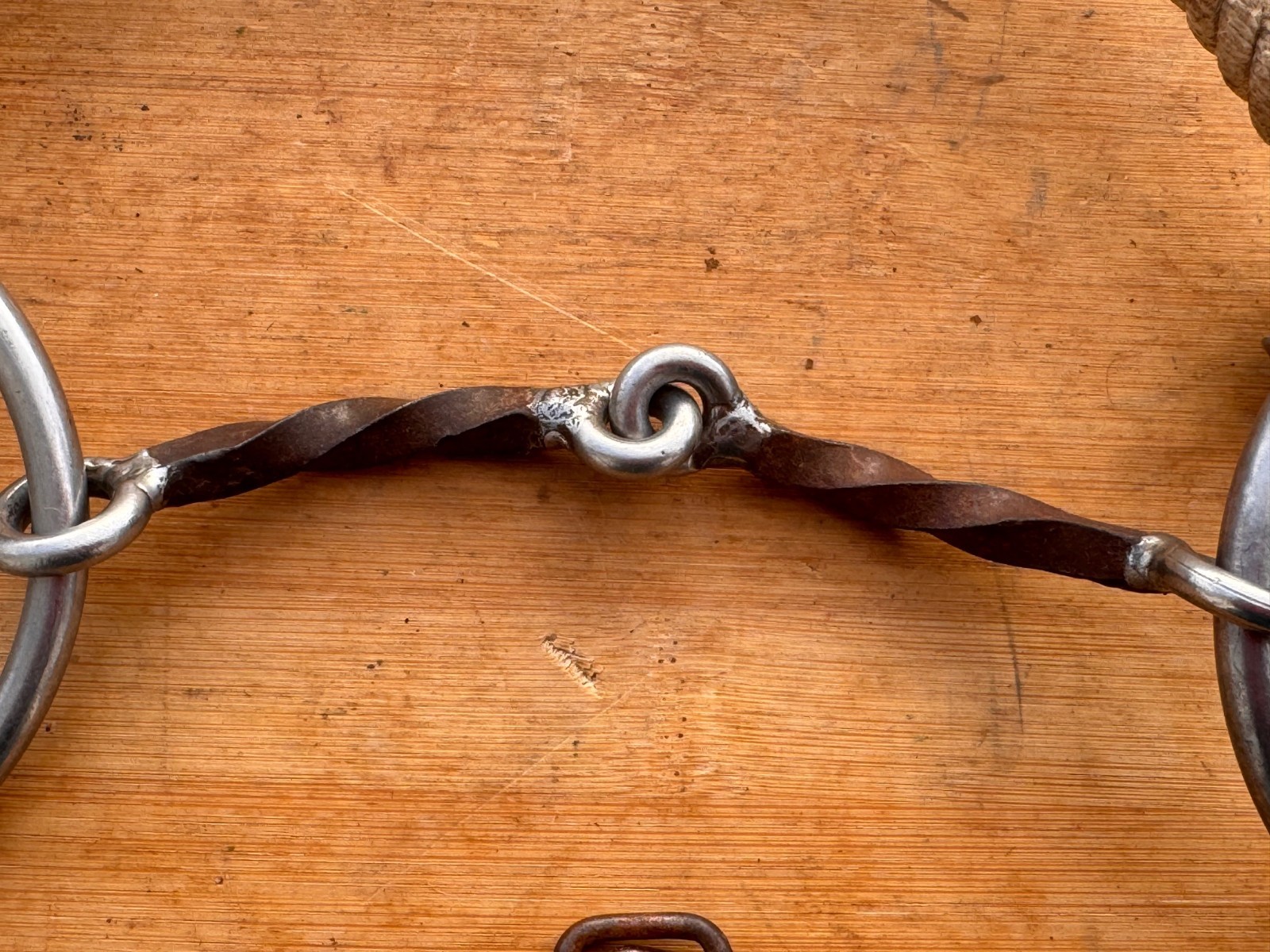 Square Twisted Mouth Ring Combination Bit ~ Barrel Racing ~ 5"