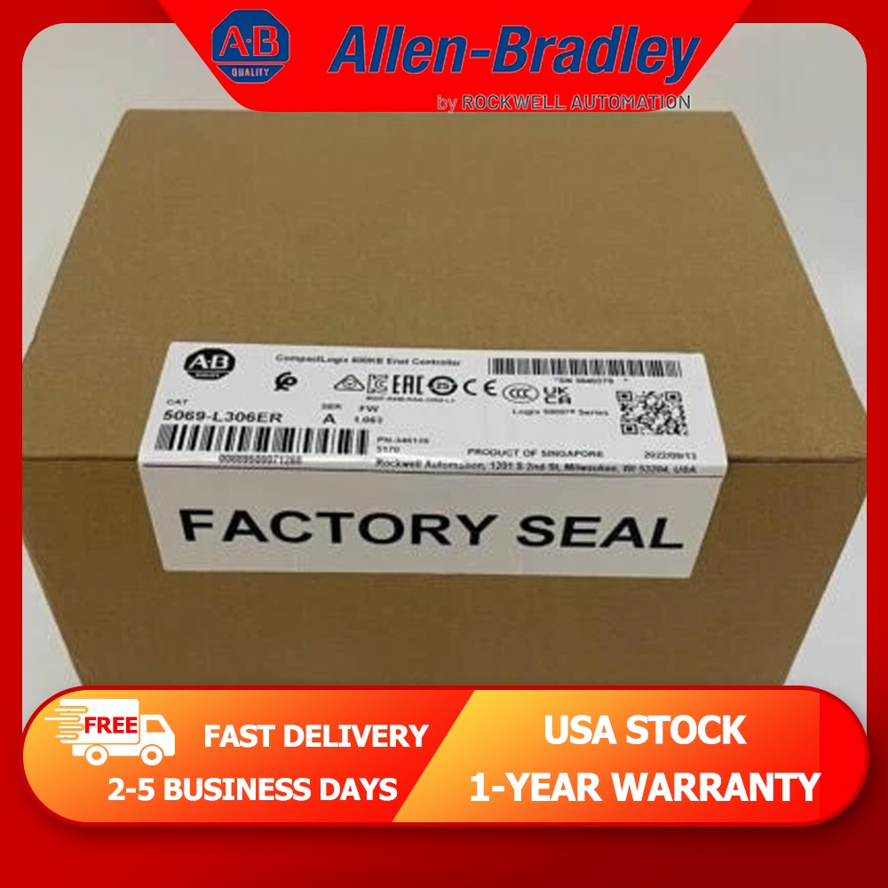 New AB 5069-L306ER CompactLogix 600KB Enet Controller 5069L306ER Same Day Ship
