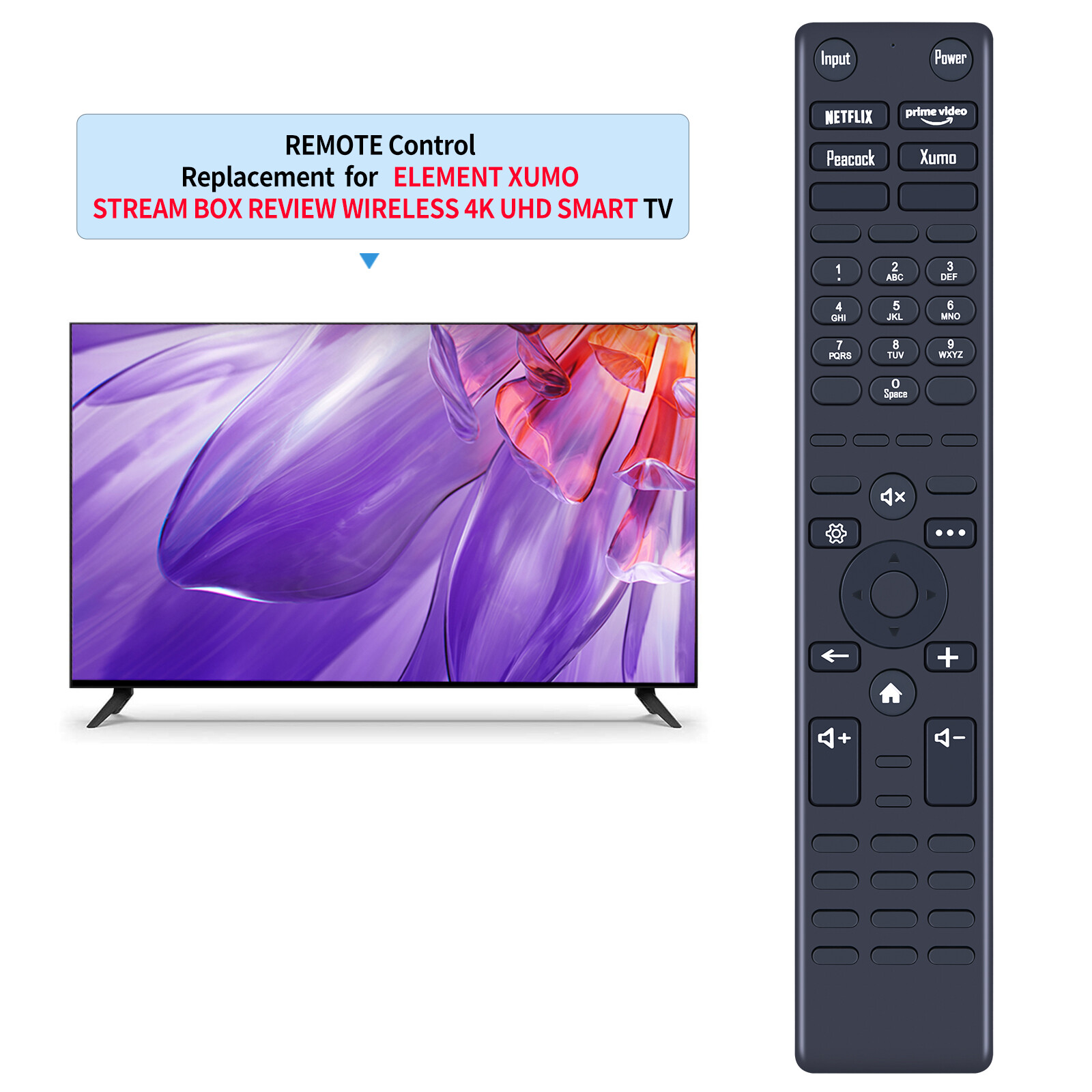 Remote Control For Element Xumo Smart TV E500AC43C E500AC50C E500AC55C E500AC65C