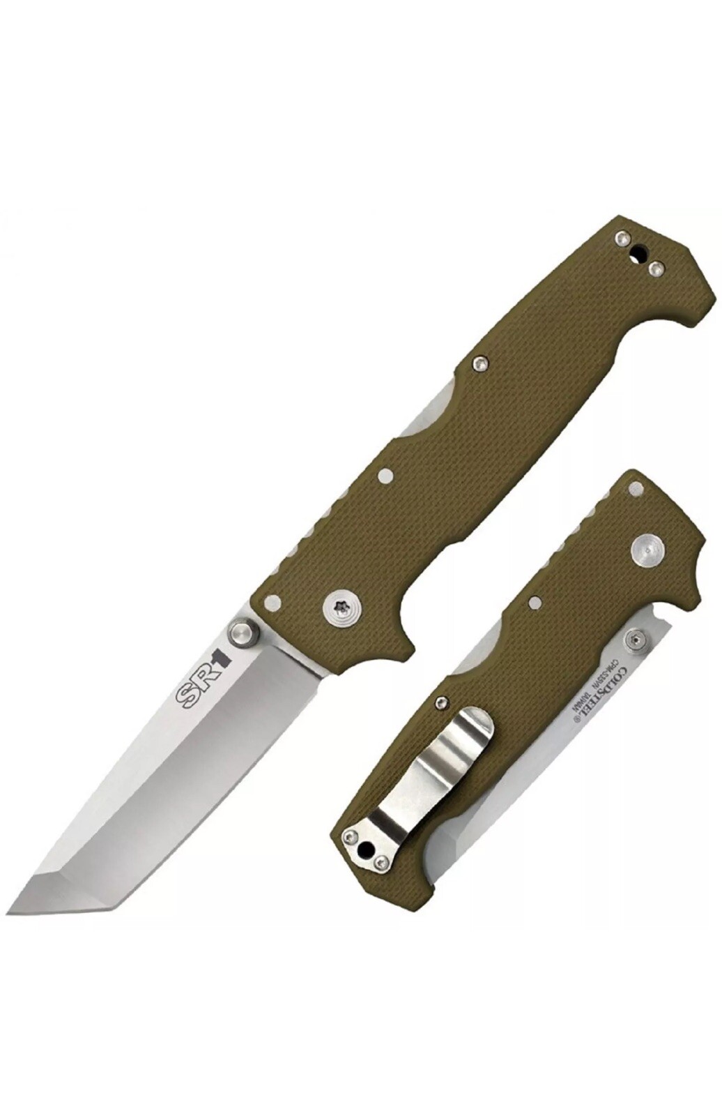 Cold Steel 62LA Sr1 Folder 4.0 In Tanto Plain Od Green G-10 Hndl