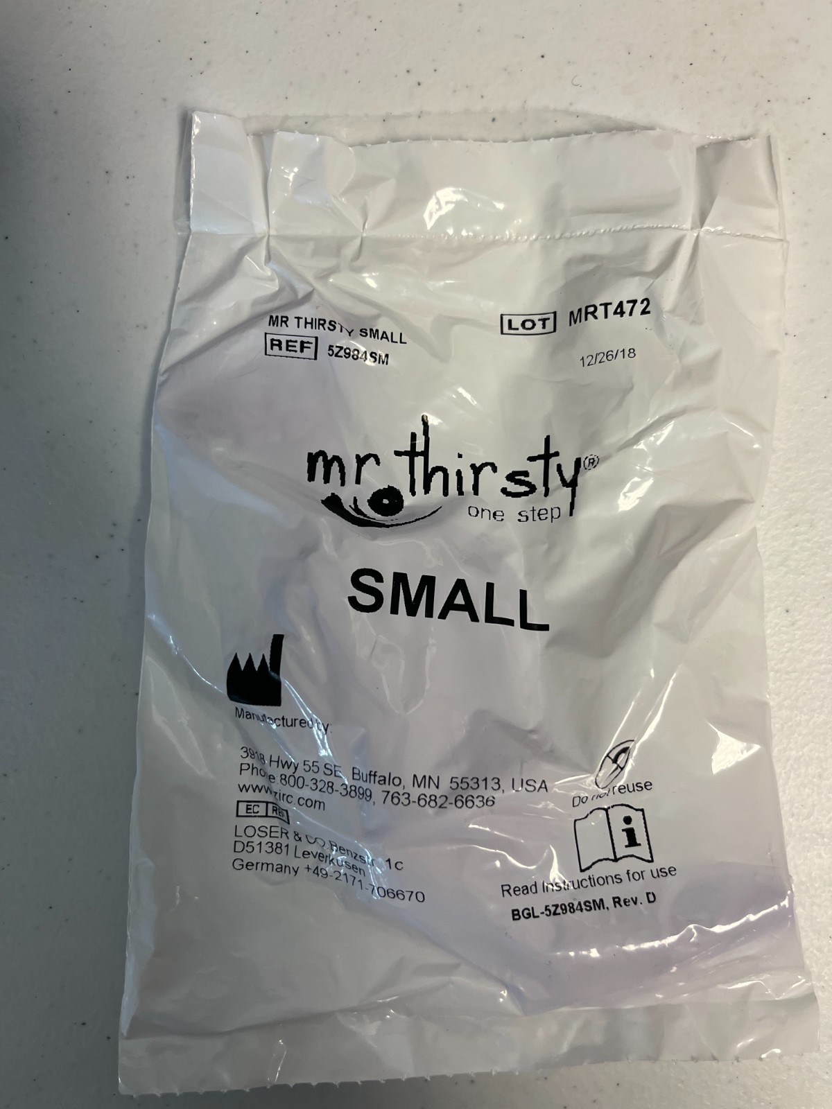 Mr. Thirsty Instant Isolation in One-Step - Size Small.