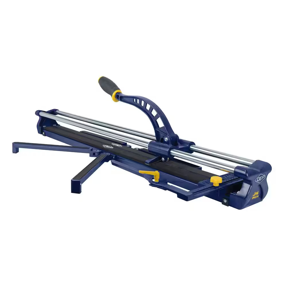 36 In. Slimline Manual Tile Cutter with Steel Blade and Adjustable Tungsten-Carb