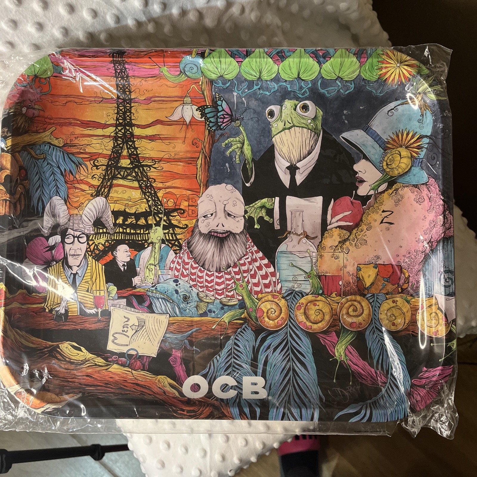 OCB LARGE CAFE CULTURE ROLLING TRAY14X11 NEW