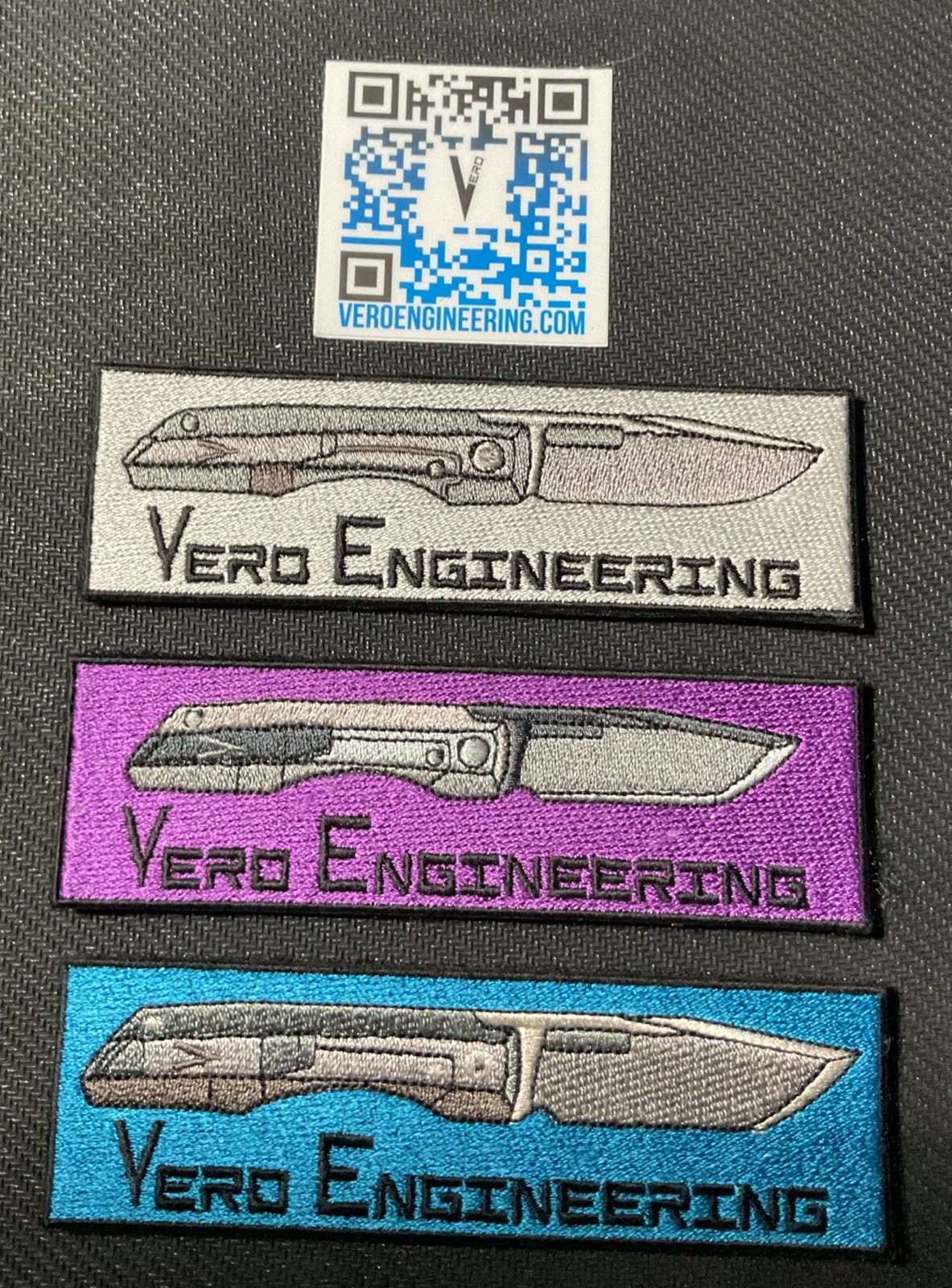Vero Engineering Knives Patch Lot Of 3  Patches Hook & Loop
