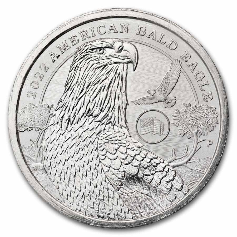 2022 Tuvalu 1 oz Silver American Bald Eagle Coin BU