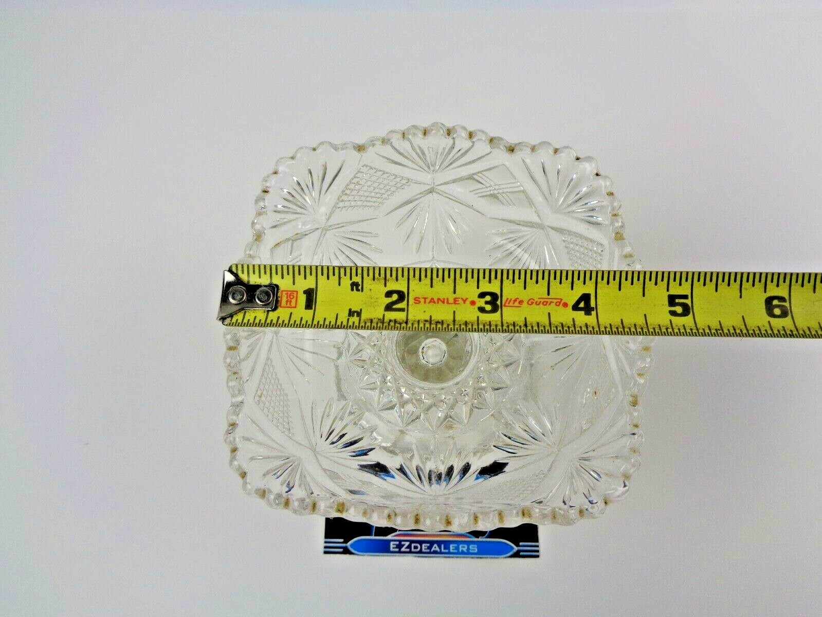 Vintage Cut Glass Candy/Nut Dish- Twisted Stem