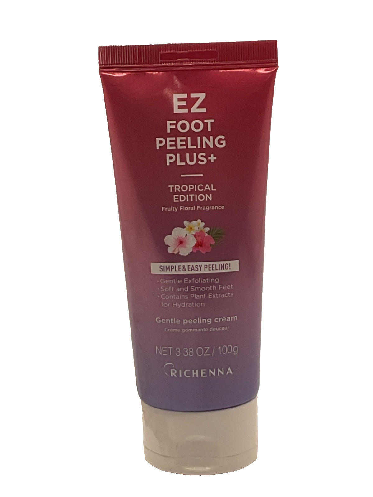 Richenna EZ Foot Peeling Plus + 3.38 oz New+ Sealed (Tropical) Fruity Floral