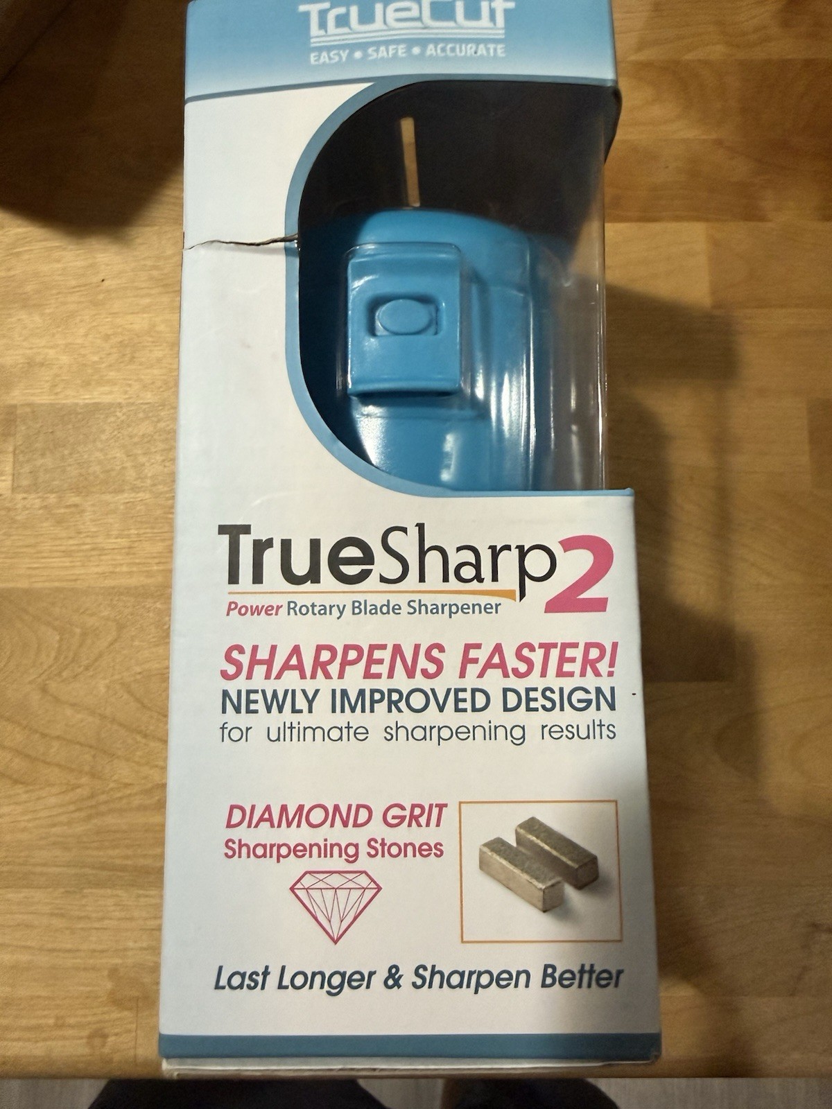 TRUE SHARP 2 High Quality Power Rotary Blade Sharpener Blue True Cut