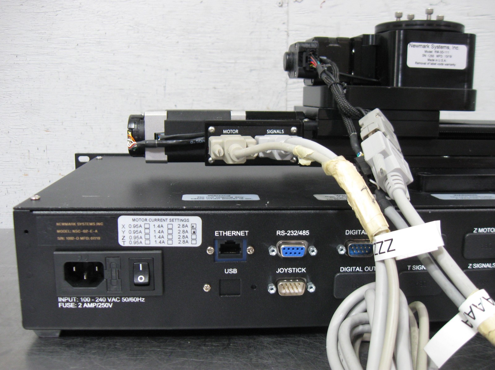 C203177 Newmark 2-Axis Motorized Linear Positioning Stage, NSC-G2-E-A Controller