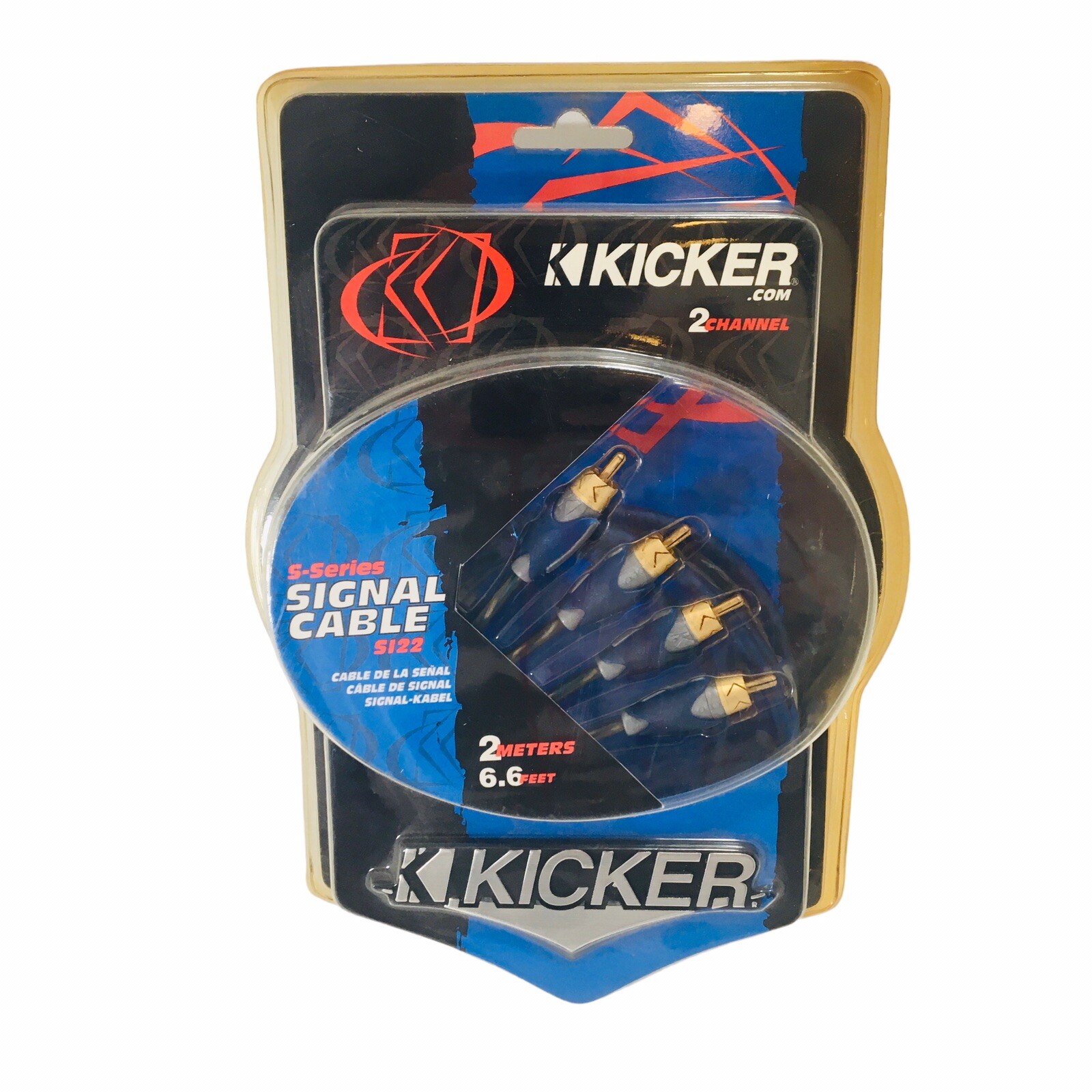 Kicker S-Series Signal Cable S122 2Channel 2Meters 6.6feet New NIB Power Cable