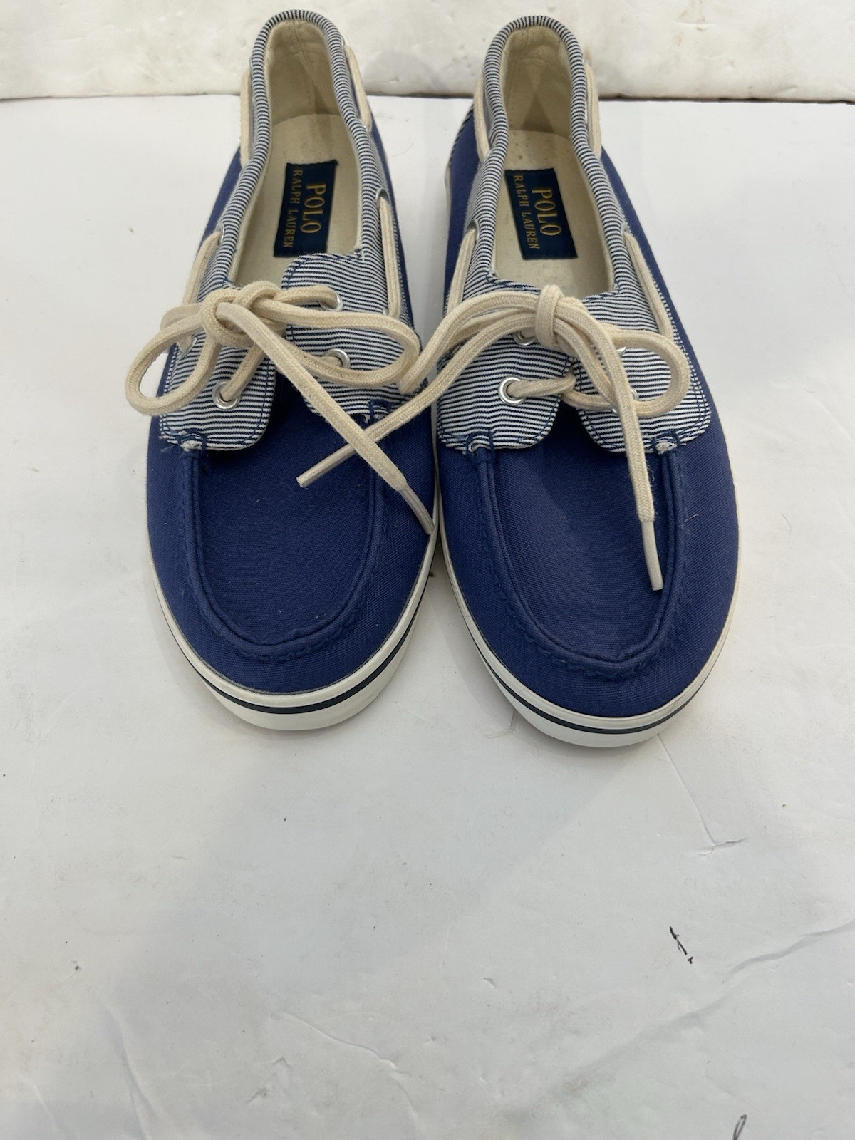 Polo Ralph lauren Womens Sz 8 boat shoes, navy casual coastal preppy