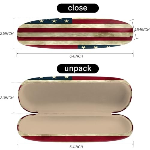 Eyeglasses Case Hard Shell Protective Case for Glasses Eyeglass Box M31-flag-1