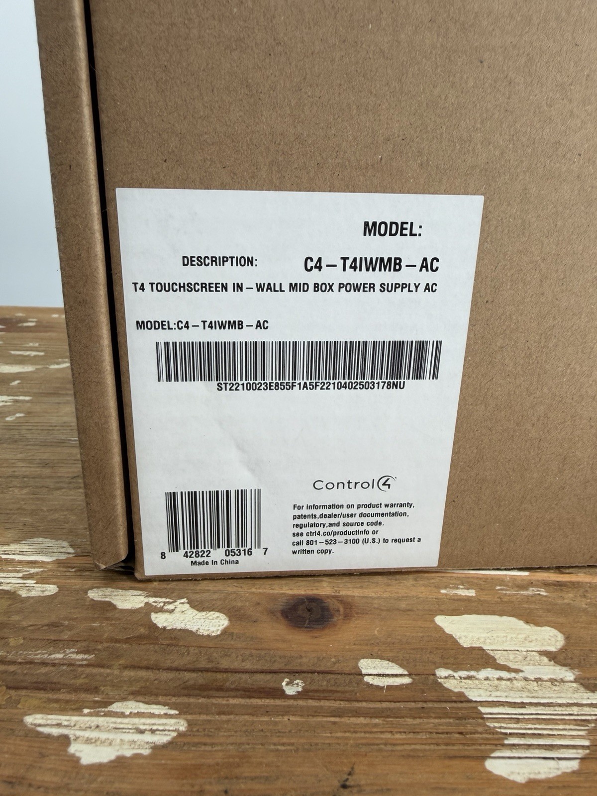 Control4 PoE Powered In-Wall Mid Box for T4 Touchscreen – C4-T4IWMB