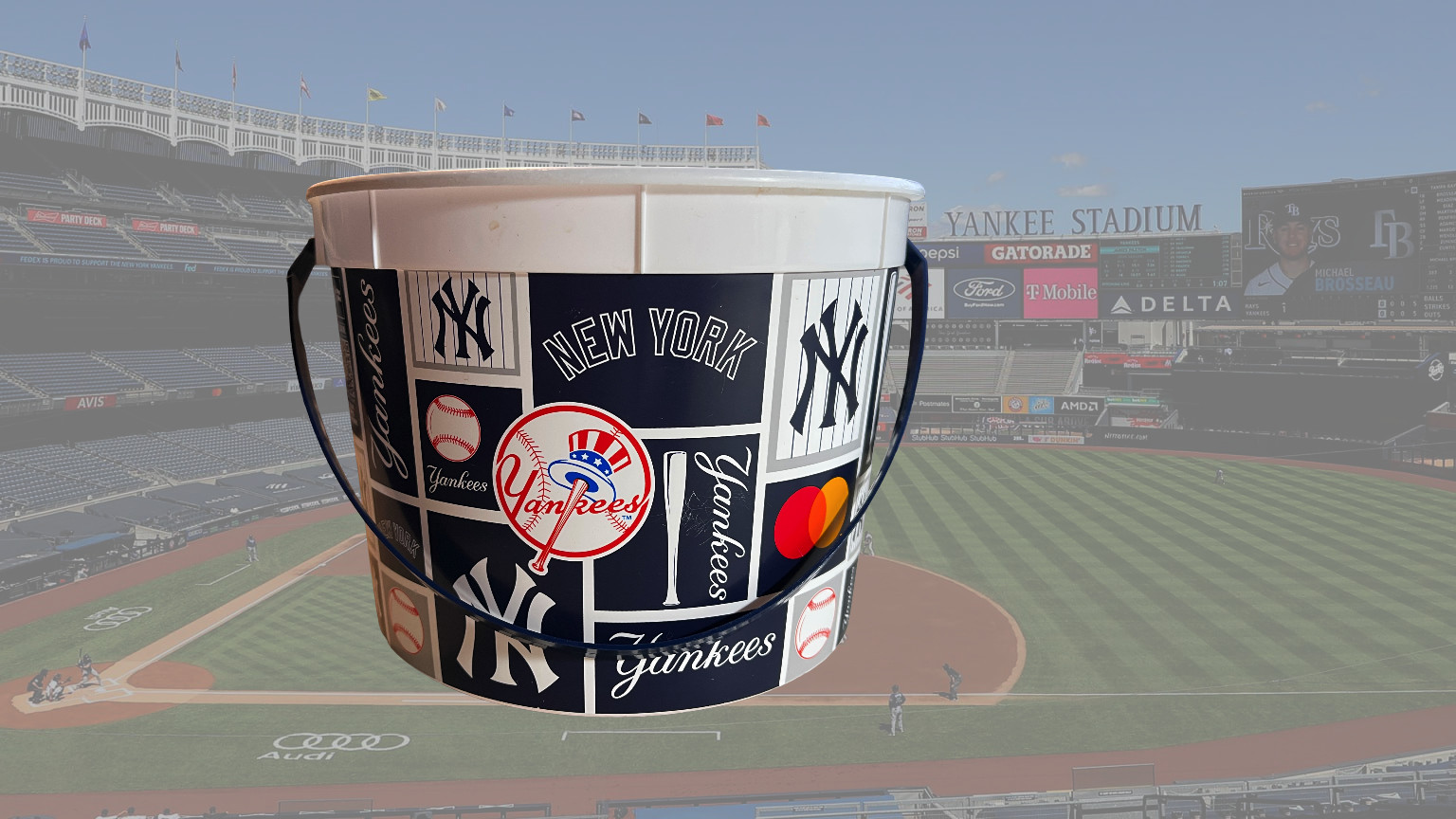 NY Yankees- Yankee Stadium - 2025 Collectible Pail Bucket - Chicken, Popcorn 11z