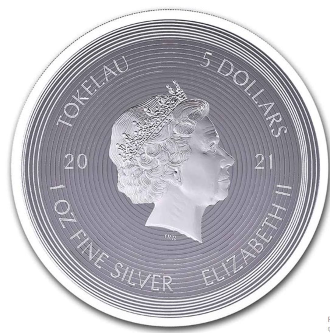 2021 Tokelau Icon Mona Lisa 1 oz .999 silver Lenticular Prooflike coin