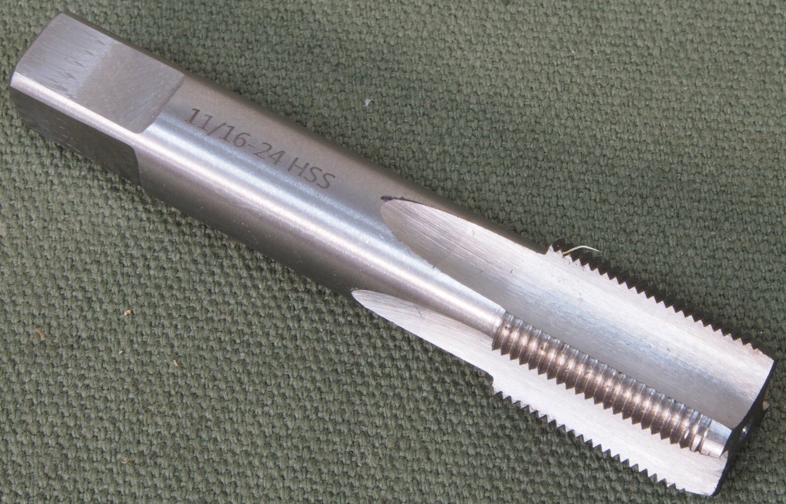 11/16 inch x 24, Tap, High speed steel, suits Muzzle Threads