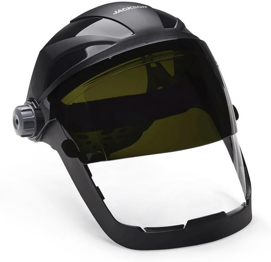 QUAD 500 Face Shield - Anti-Fog Window with Chin Guard - ANSI Z87.1 & OSHA - (Mu